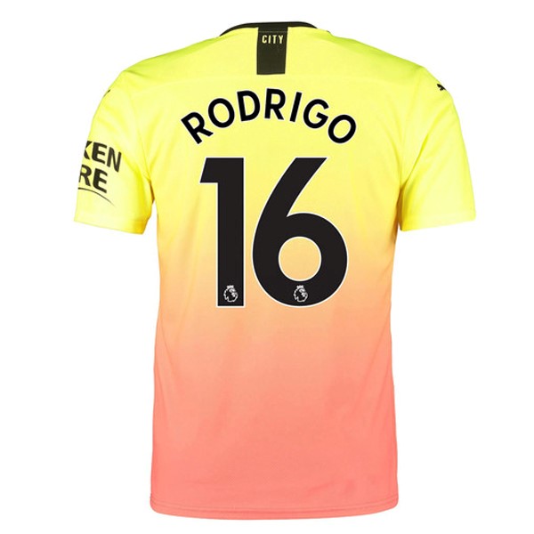 Camiseta Manchester City NO.16 Rodrigo Tercera equipo 2019-20 Naranja